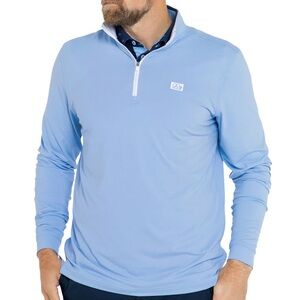 Good Good Golf Men's Birdie Blue 1/4 Zip Pullover Size Small